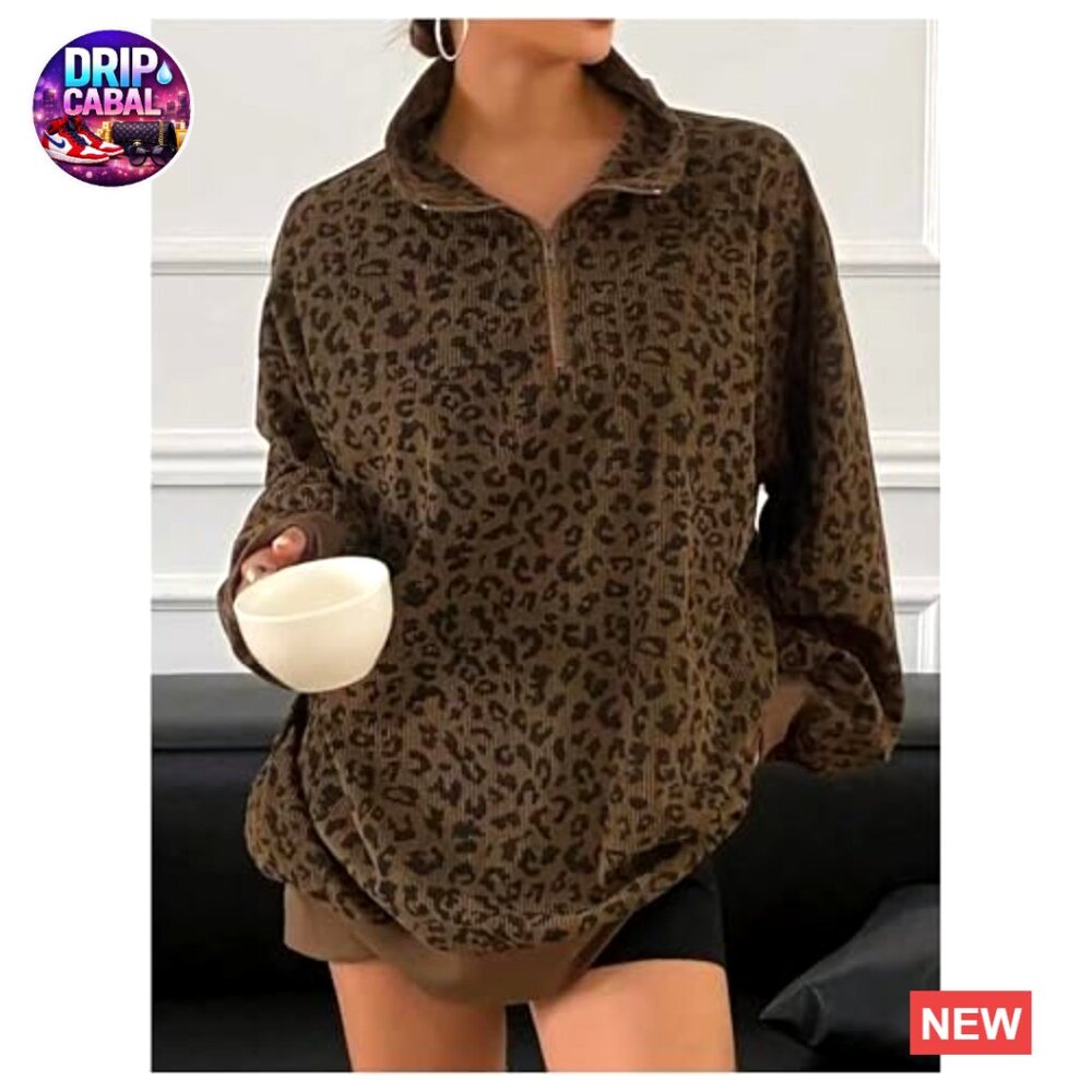 Plus Size Quarter Zip Pullover Oversized Sweatshi… - image 4